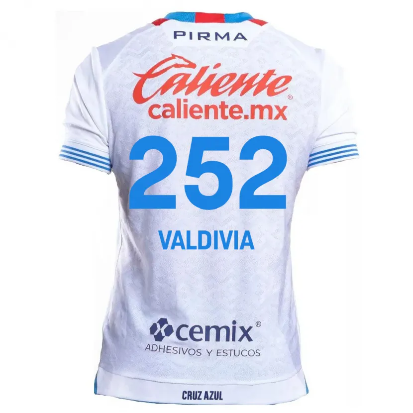 Danxen Kinder Christian Valdivia #252 Weiß Blau Auswärtstrikot Trikot 2024/25 T-Shirt Schweiz