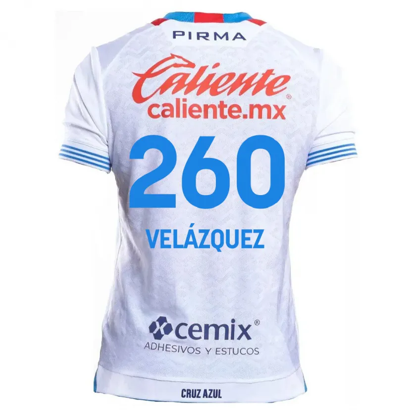 Danxen Kinder Víctor Velázquez #260 Weiß Blau Auswärtstrikot Trikot 2024/25 T-Shirt Schweiz