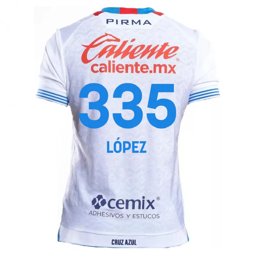 Danxen Kinder Alfredo López #335 Weiß Blau Auswärtstrikot Trikot 2024/25 T-Shirt Schweiz