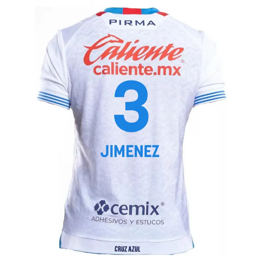 Danxen Kinder Jaiber Jimenez #3 Weiß Blau Auswärtstrikot Trikot 2024/25 T-Shirt Schweiz