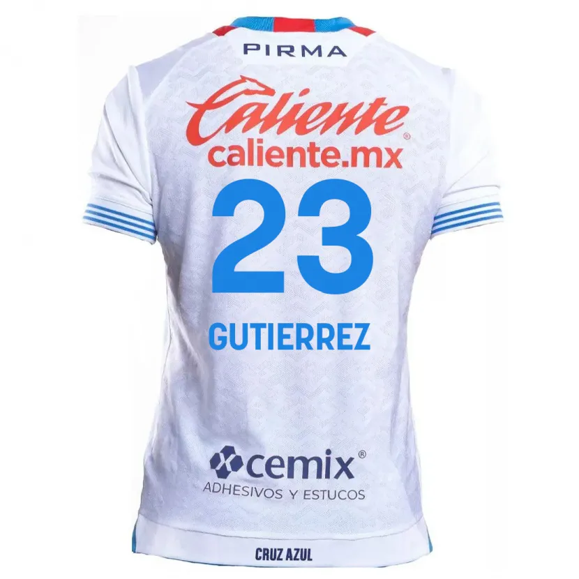 Danxen Kinder Ivonne Gutierrez #23 Weiß Blau Auswärtstrikot Trikot 2024/25 T-Shirt Schweiz