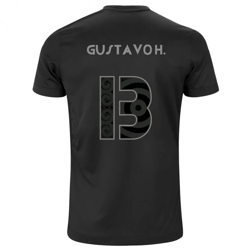 Danxen Kinder Gustavo Henrique #13 Schwarz Auswärtstrikot Trikot 2024/25 T-Shirt Schweiz