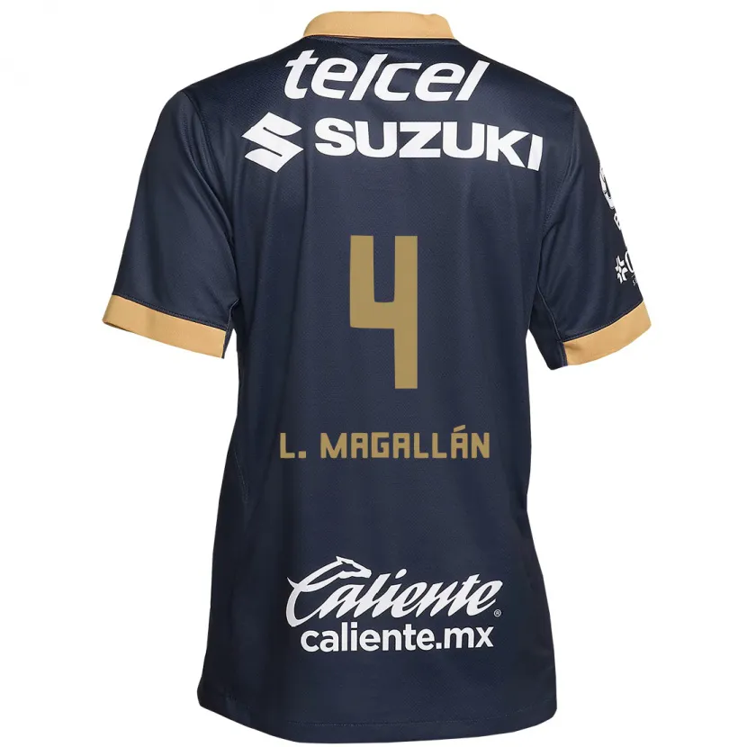 Danxen Kinder Lisandro Magallán #4 Obsidian Gold Weiß Auswärtstrikot Trikot 2024/25 T-Shirt Schweiz