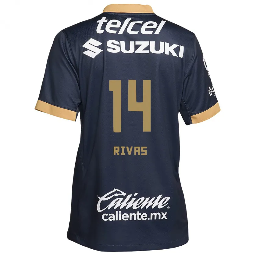 Danxen Kinder Jesús Rivas #14 Obsidian Gold Weiß Auswärtstrikot Trikot 2024/25 T-Shirt Schweiz