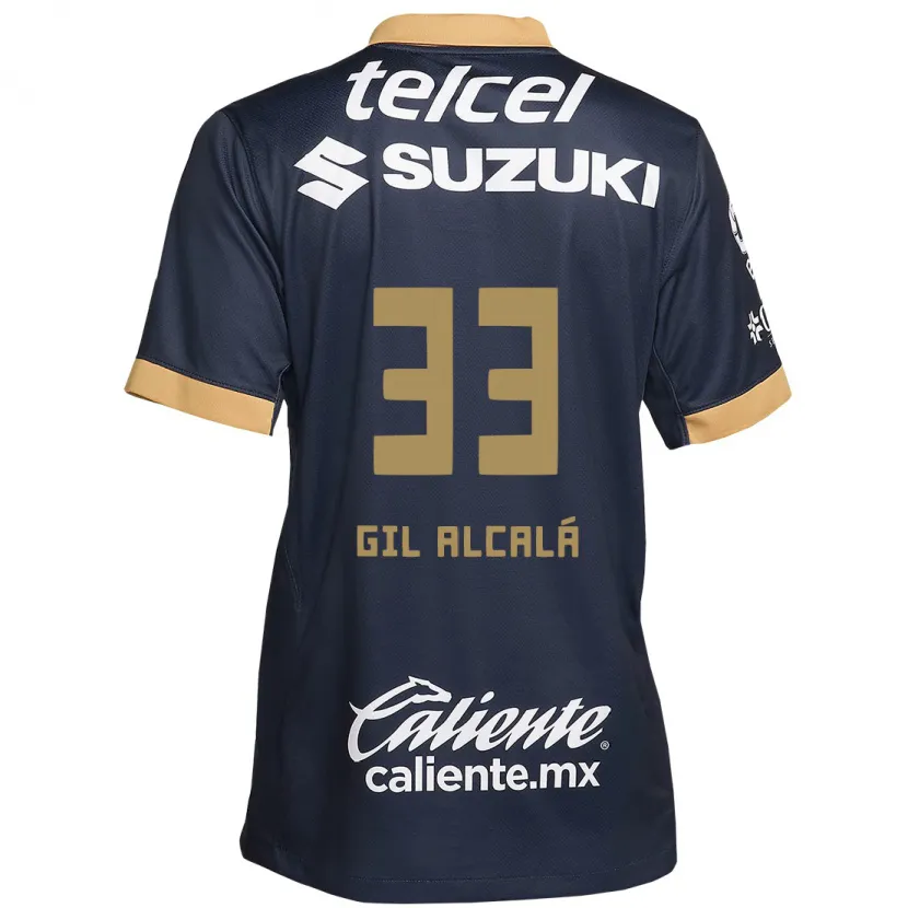 Danxen Kinder Gil Alcalá #33 Obsidian Gold Weiß Auswärtstrikot Trikot 2024/25 T-Shirt Schweiz