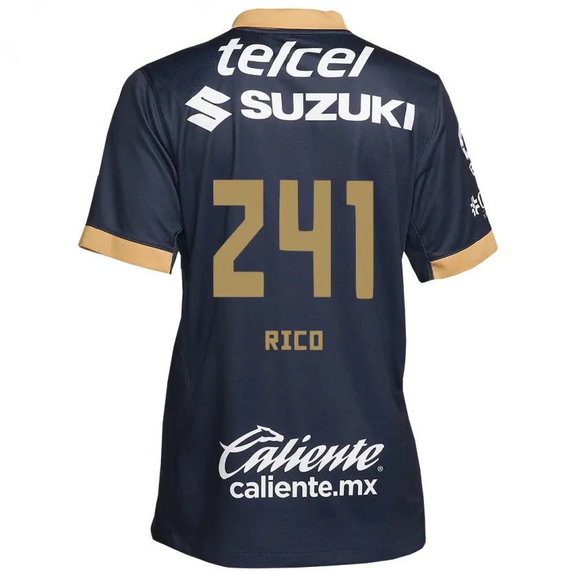 Danxen Kinder Ángel Rico #241 Obsidian Gold Weiß Auswärtstrikot Trikot 2024/25 T-Shirt Schweiz