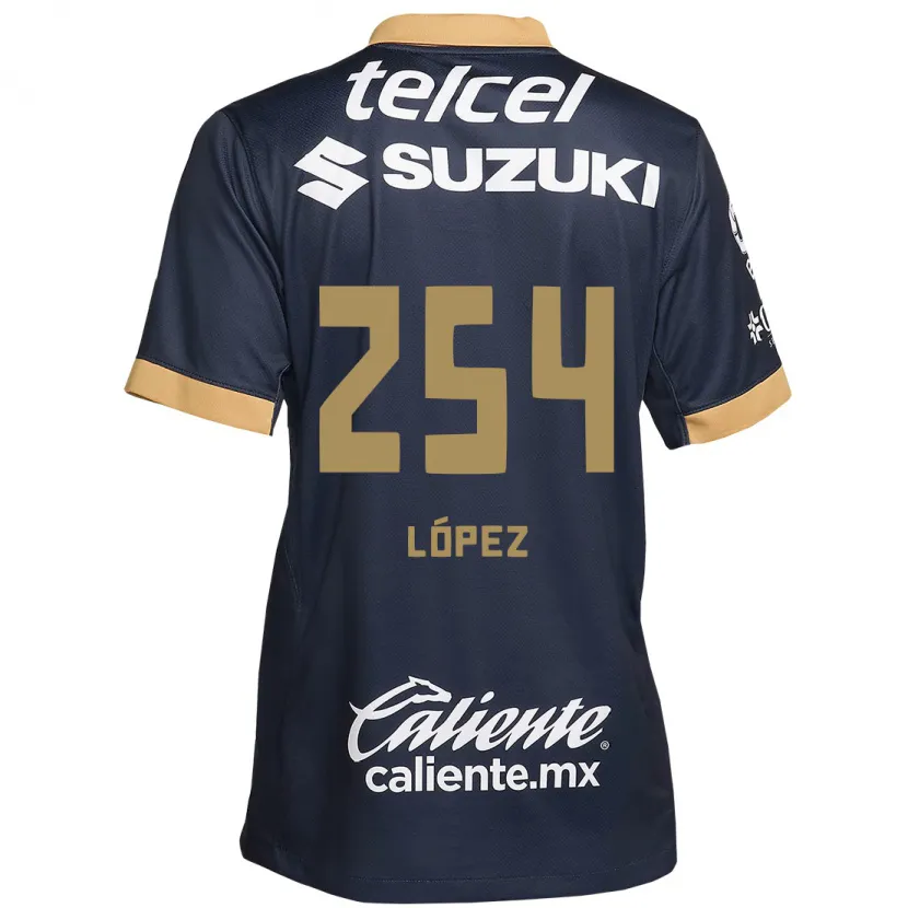 Danxen Kinder Santiago López #254 Obsidian Gold Weiß Auswärtstrikot Trikot 2024/25 T-Shirt Schweiz