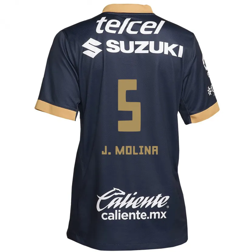 Danxen Kinder Jesús Molina #5 Obsidian Gold Weiß Auswärtstrikot Trikot 2024/25 T-Shirt Schweiz