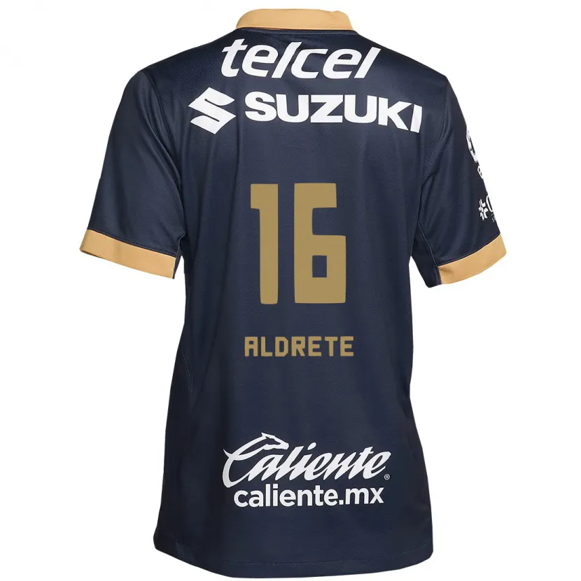 Danxen Kinder Adrián Aldrete #16 Obsidian Gold Weiß Auswärtstrikot Trikot 2024/25 T-Shirt Schweiz