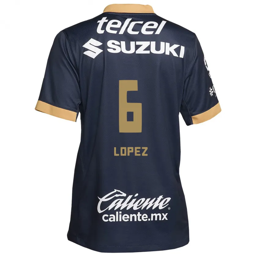 Danxen Kinder Nathalia Lopez #6 Obsidian Gold Weiß Auswärtstrikot Trikot 2024/25 T-Shirt Schweiz