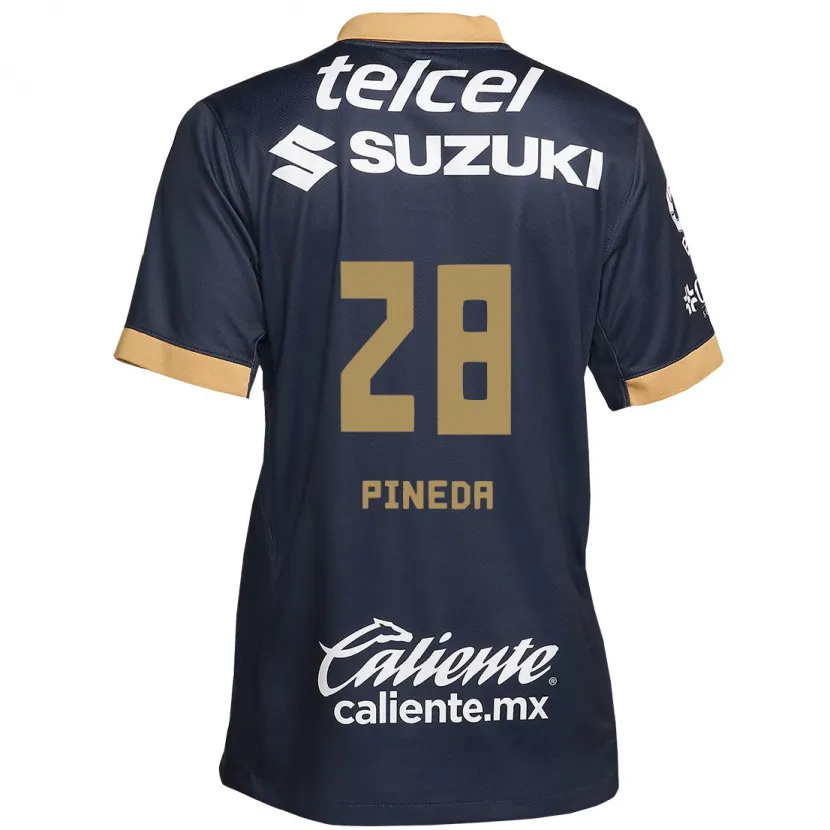 Danxen Kinder Grecia Pineda #28 Obsidian Gold Weiß Auswärtstrikot Trikot 2024/25 T-Shirt Schweiz