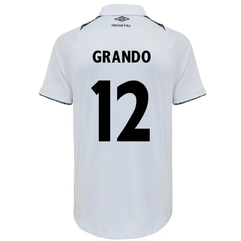 Danxen Kinder Gabriel Grando #12 Weiß Blau Auswärtstrikot Trikot 2024/25 T-Shirt Schweiz