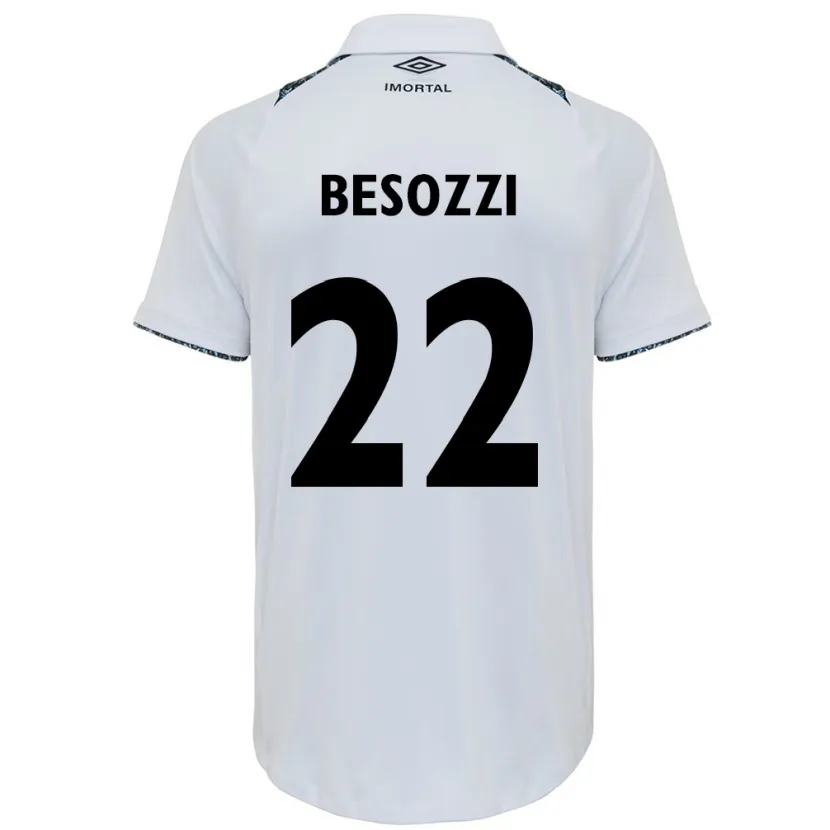 Danxen Kinder Lucas Besozzi #22 Weiß Blau Auswärtstrikot Trikot 2024/25 T-Shirt Schweiz