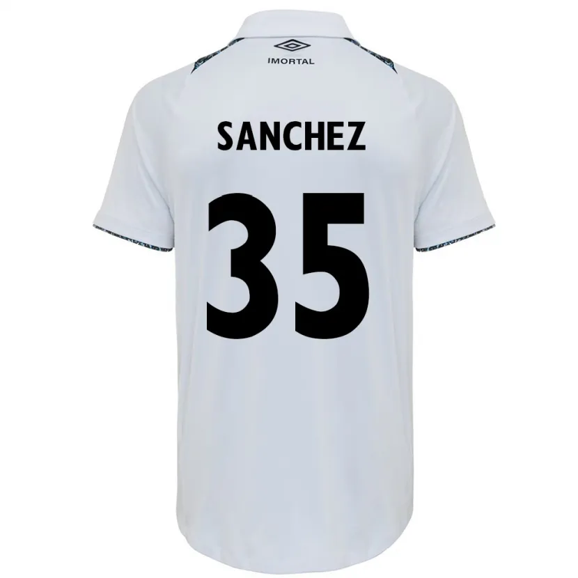 Danxen Kinder Lari Sanchez #35 Weiß Blau Auswärtstrikot Trikot 2024/25 T-Shirt Schweiz