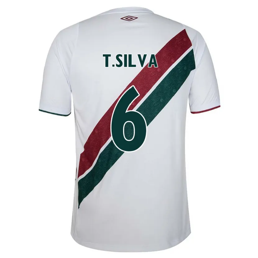 Danxen Kinder Thiago Silva #6 Weiß Grün Kastanienbraun Auswärtstrikot Trikot 2024/25 T-Shirt Schweiz