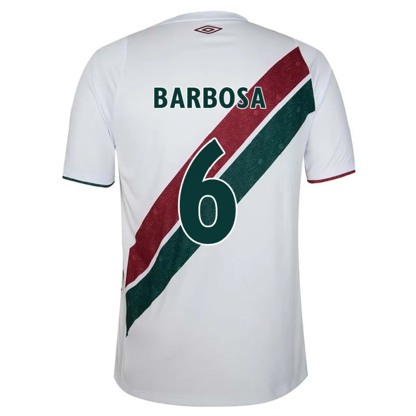 Danxen Kinder Diogo Barbosa #6 Weiß Grün Kastanienbraun Auswärtstrikot Trikot 2024/25 T-Shirt Schweiz