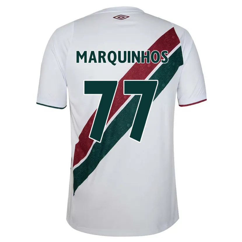 Danxen Kinder Marquinhos #77 Weiß Grün Kastanienbraun Auswärtstrikot Trikot 2024/25 T-Shirt Schweiz