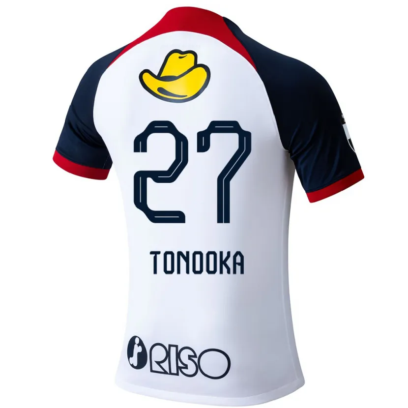 Danxen Kinder Ryota Tonooka #27 Weiß Blau Rot Auswärtstrikot Trikot 2024/25 T-Shirt Schweiz