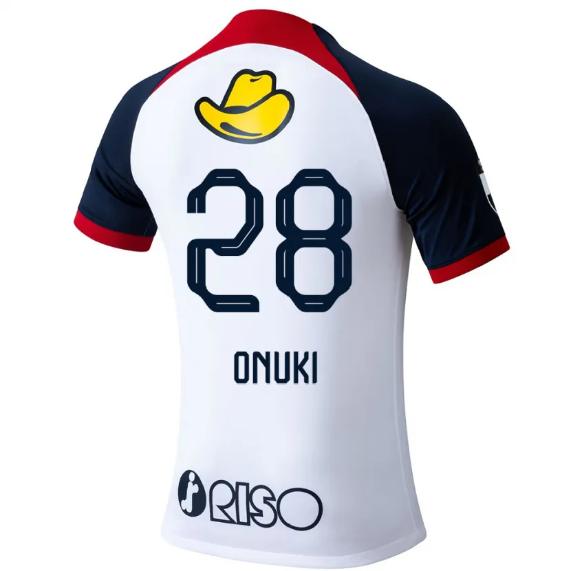 Danxen Kinder Rui Onuki #28 Weiß Blau Rot Auswärtstrikot Trikot 2024/25 T-Shirt Schweiz