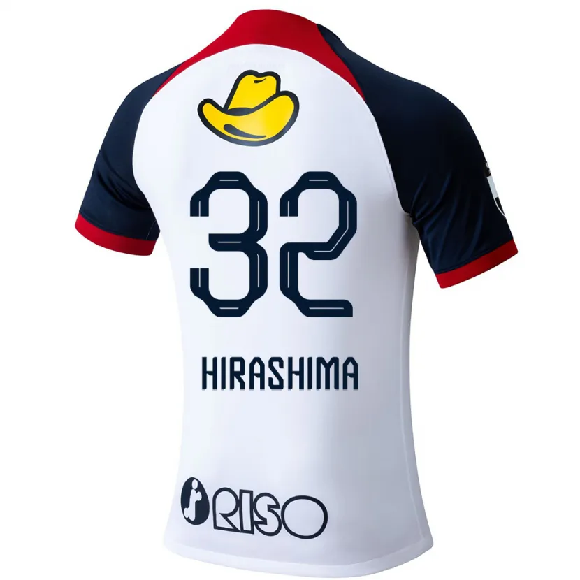 Danxen Kinder Daigo Hirashima #32 Weiß Blau Rot Auswärtstrikot Trikot 2024/25 T-Shirt Schweiz