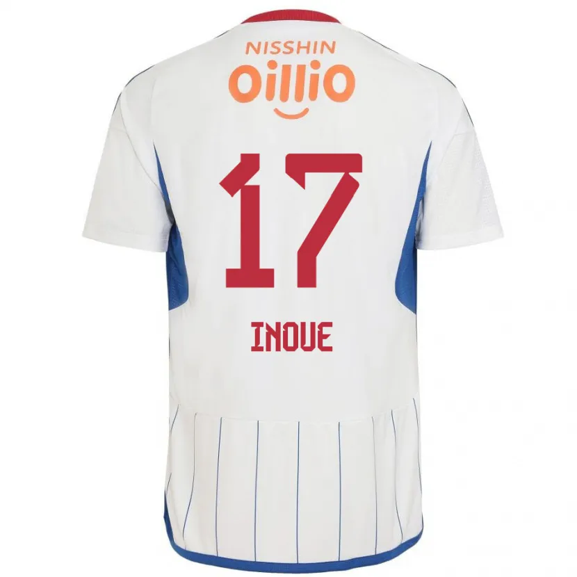 Danxen Kinder Kenta Inoue #17 Weiß Blau Rot Auswärtstrikot Trikot 2024/25 T-Shirt Schweiz