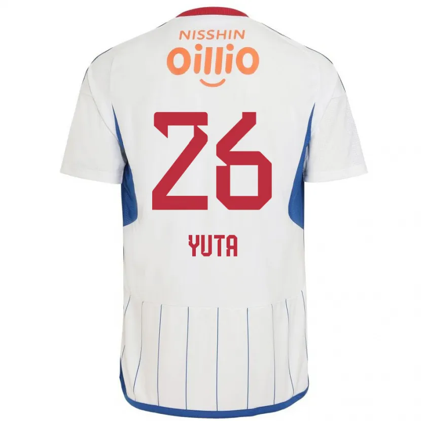 Danxen Kinder Yuta Koike #26 Weiß Blau Rot Auswärtstrikot Trikot 2024/25 T-Shirt Schweiz