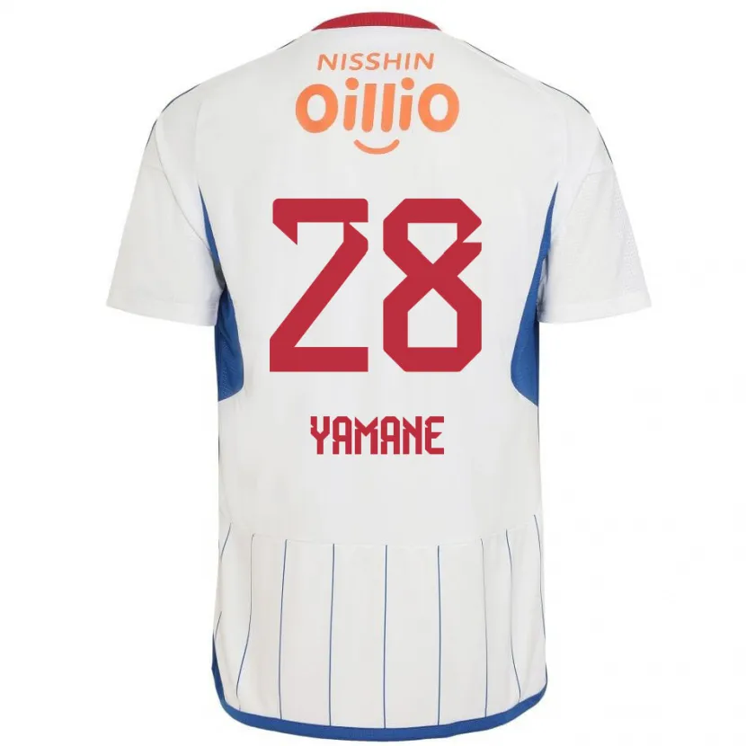 Danxen Kinder Riku Yamane #28 Weiß Blau Rot Auswärtstrikot Trikot 2024/25 T-Shirt Schweiz