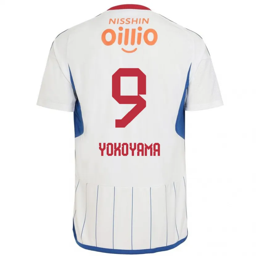 Danxen Kinder Shunsuke Yokoyama #9 Weiß Blau Rot Auswärtstrikot Trikot 2024/25 T-Shirt Schweiz