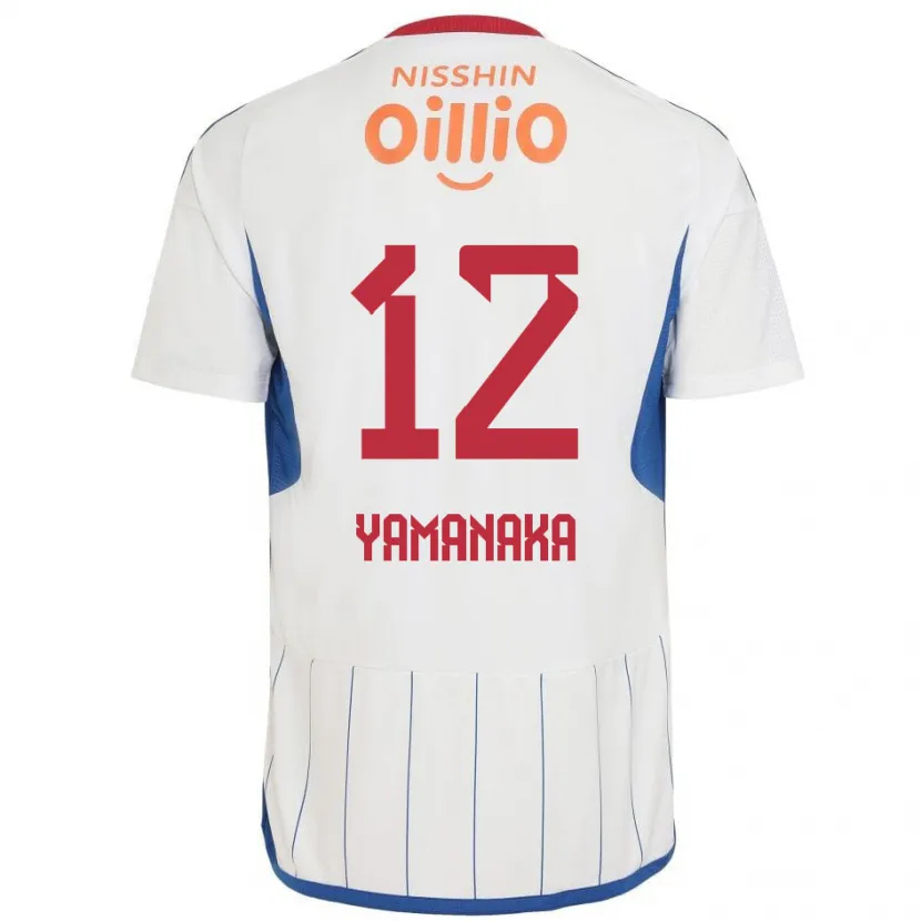 Danxen Kinder Yuki Yamanaka #12 Weiß Blau Rot Auswärtstrikot Trikot 2024/25 T-Shirt Schweiz