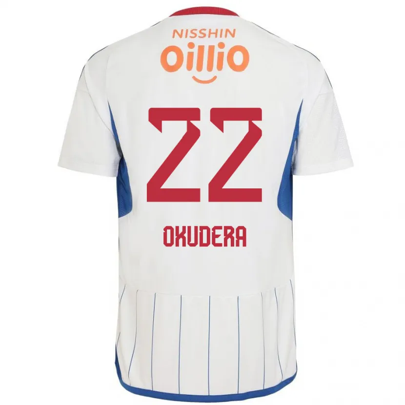 Danxen Kinder Minato Okudera #22 Weiß Blau Rot Auswärtstrikot Trikot 2024/25 T-Shirt Schweiz