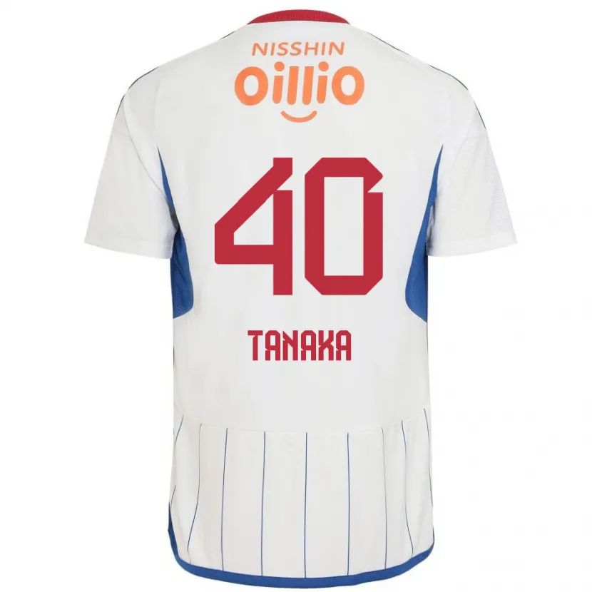 Danxen Kinder Hiei Tanaka #40 Weiß Blau Rot Auswärtstrikot Trikot 2024/25 T-Shirt Schweiz