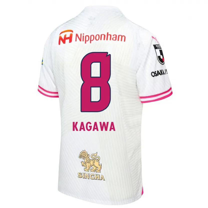 Danxen Kinder Shinji Kagawa #8 Weiß Rosa Auswärtstrikot Trikot 2024/25 T-Shirt Schweiz