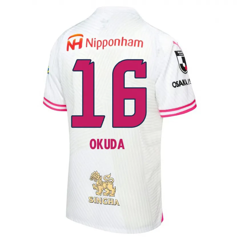 Danxen Kinder Hayato Okuda #16 Weiß Rosa Auswärtstrikot Trikot 2024/25 T-Shirt Schweiz