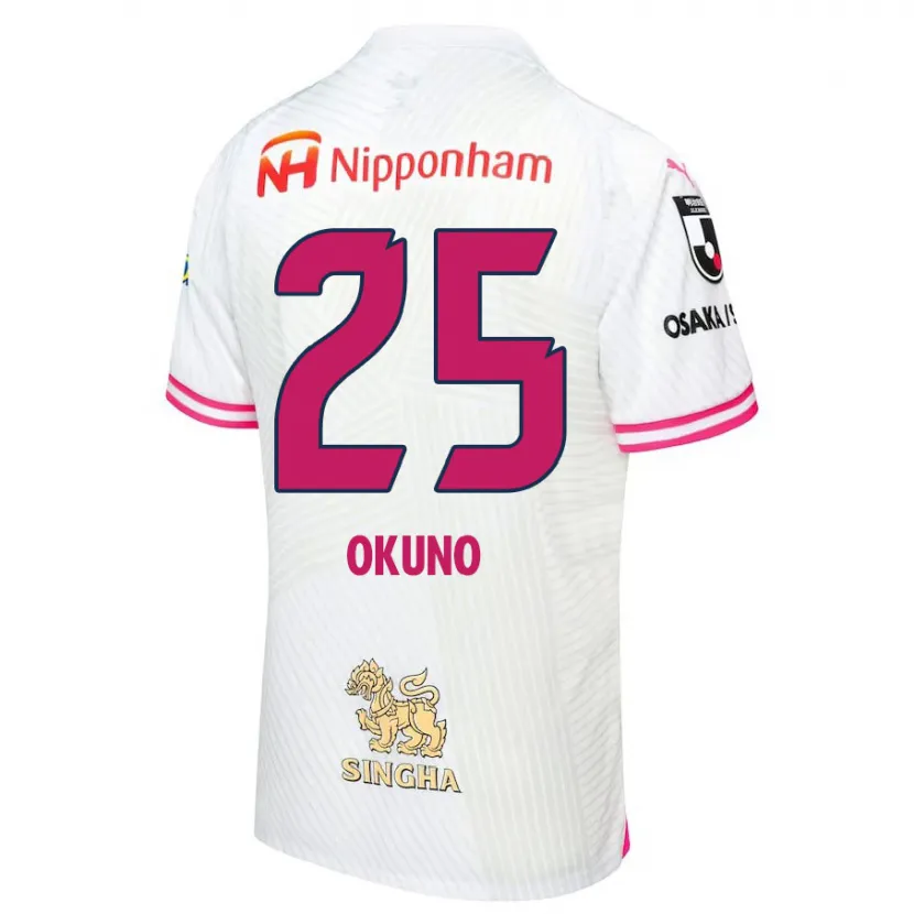 Danxen Kinder Hiroaki Okuno #25 Weiß Rosa Auswärtstrikot Trikot 2024/25 T-Shirt Schweiz