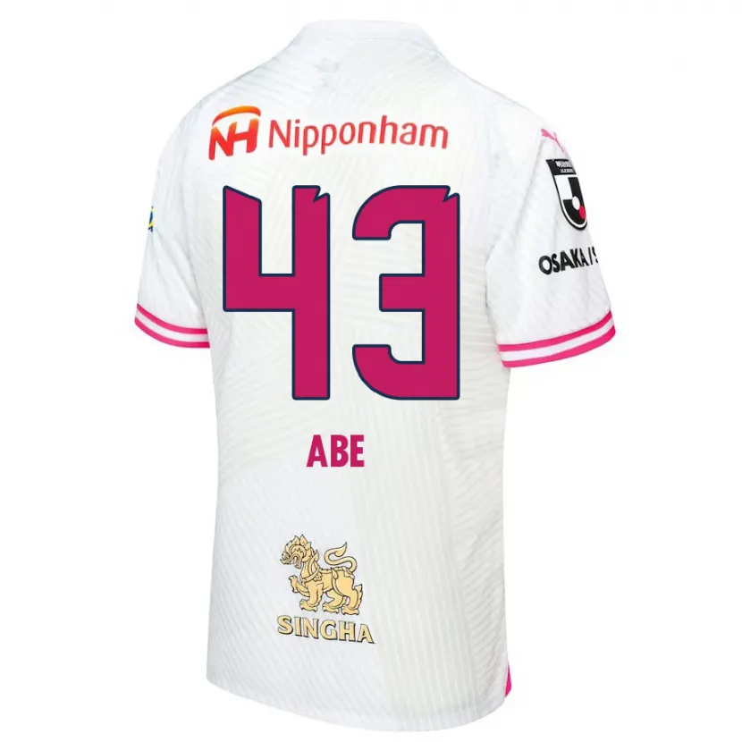 Danxen Kinder Yosei Abe #43 Weiß Rosa Auswärtstrikot Trikot 2024/25 T-Shirt Schweiz