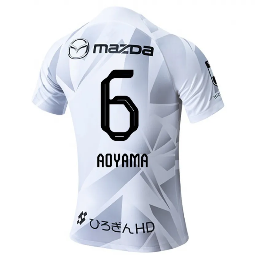 Danxen Kinder Toshihiro Aoyama #6 Weiß Grau Schwarz Auswärtstrikot Trikot 2024/25 T-Shirt Schweiz