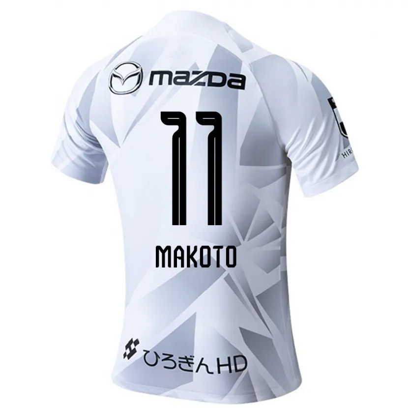 Danxen Kinder Makoto Mitsuta #11 Weiß Grau Schwarz Auswärtstrikot Trikot 2024/25 T-Shirt Schweiz