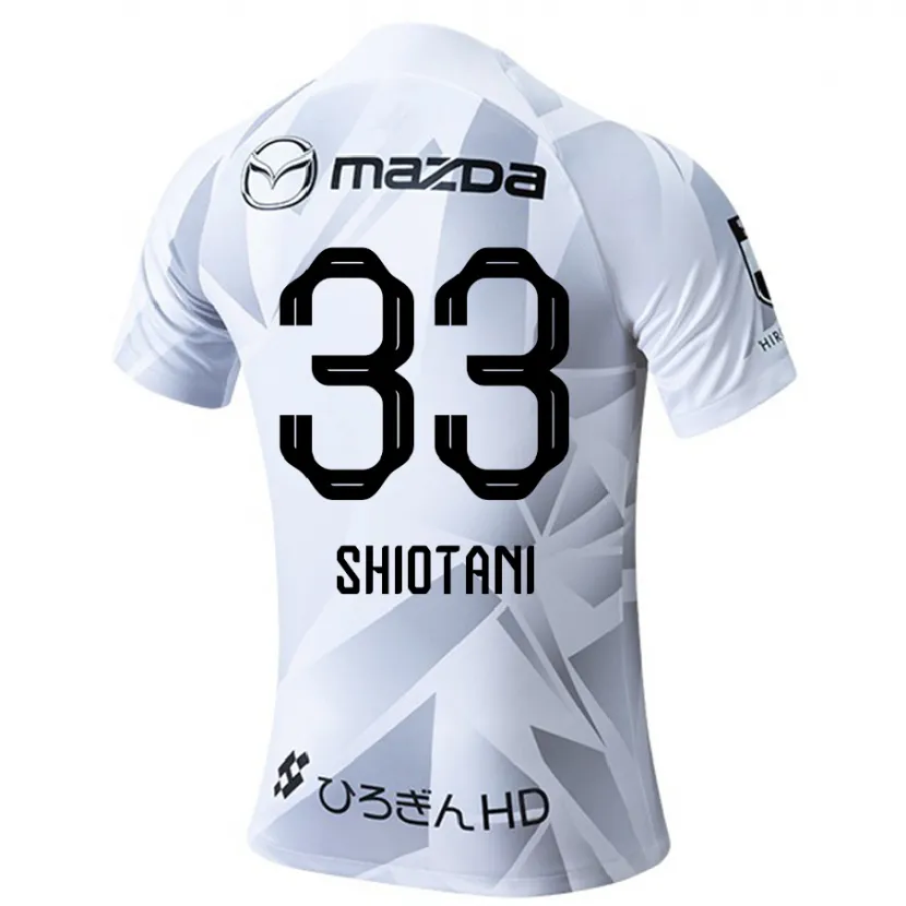 Danxen Kinder Tsukasa Shiotani #33 Weiß Grau Schwarz Auswärtstrikot Trikot 2024/25 T-Shirt Schweiz