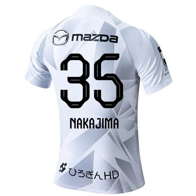 Danxen Kinder Yotaro Nakajima #35 Weiß Grau Schwarz Auswärtstrikot Trikot 2024/25 T-Shirt Schweiz