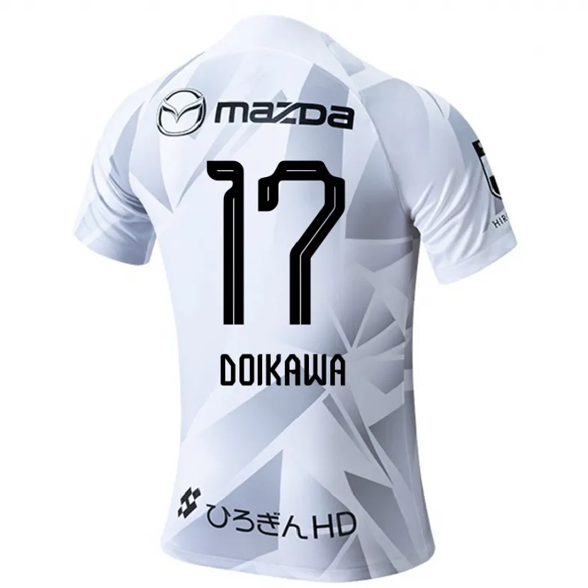 Danxen Kinder Haruto Doikawa #17 Weiß Grau Schwarz Auswärtstrikot Trikot 2024/25 T-Shirt Schweiz