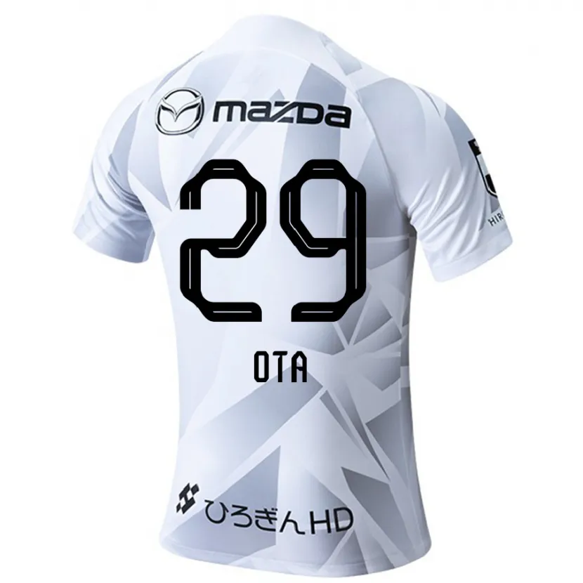 Danxen Kinder Hiroto Ota #29 Weiß Grau Schwarz Auswärtstrikot Trikot 2024/25 T-Shirt Schweiz