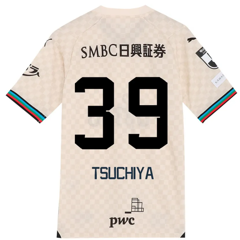 Danxen Kinder Kaito Tsuchiya #39 Weiß Grau Auswärtstrikot Trikot 2024/25 T-Shirt Schweiz