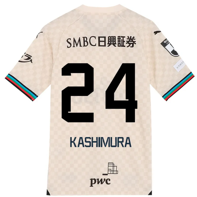 Danxen Kinder Ryota Kashimura #24 Weiß Grau Auswärtstrikot Trikot 2024/25 T-Shirt Schweiz