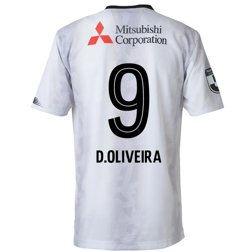 Danxen Kinder Diego Oliveira #9 Weiß Schwarz Auswärtstrikot Trikot 2024/25 T-Shirt Schweiz