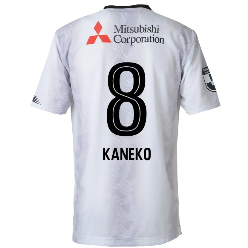 Danxen Kinder Shunsuke Kaneko #8 Weiß Schwarz Auswärtstrikot Trikot 2024/25 T-Shirt Schweiz