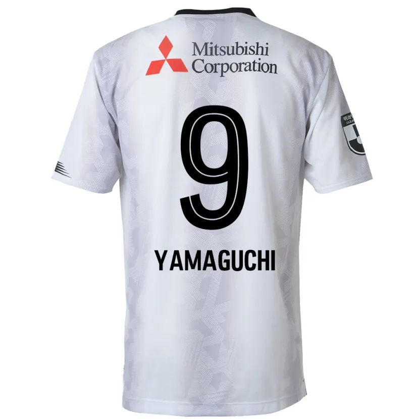 Danxen Kinder Taiyo Yamaguchi #9 Weiß Schwarz Auswärtstrikot Trikot 2024/25 T-Shirt Schweiz