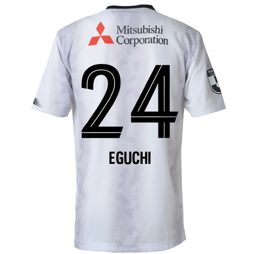 Danxen Kinder Kaito Eguchi #24 Weiß Schwarz Auswärtstrikot Trikot 2024/25 T-Shirt Schweiz