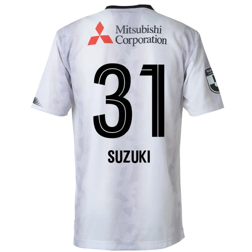 Danxen Kinder Kaede Suzuki #31 Weiß Schwarz Auswärtstrikot Trikot 2024/25 T-Shirt Schweiz