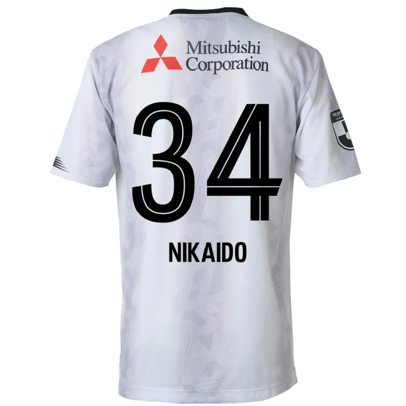 Danxen Kinder Rintaro Nikaido #34 Weiß Schwarz Auswärtstrikot Trikot 2024/25 T-Shirt Schweiz