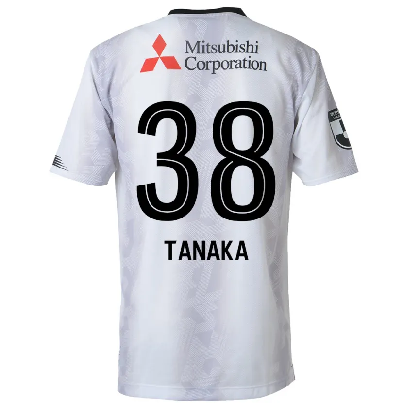 Danxen Kinder Kio Tanaka #38 Weiß Schwarz Auswärtstrikot Trikot 2024/25 T-Shirt Schweiz